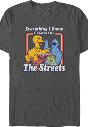 Everything I Know I Learned On The Streets Sesame Street T-Shirt