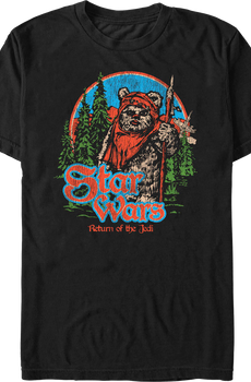 Ewok Endor Pose Return Of The Jedi Star Wars T-Shirt
