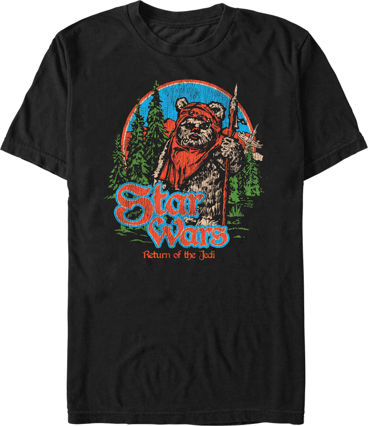 Ewok Endor Pose Return Of The Jedi Star Wars T-Shirt