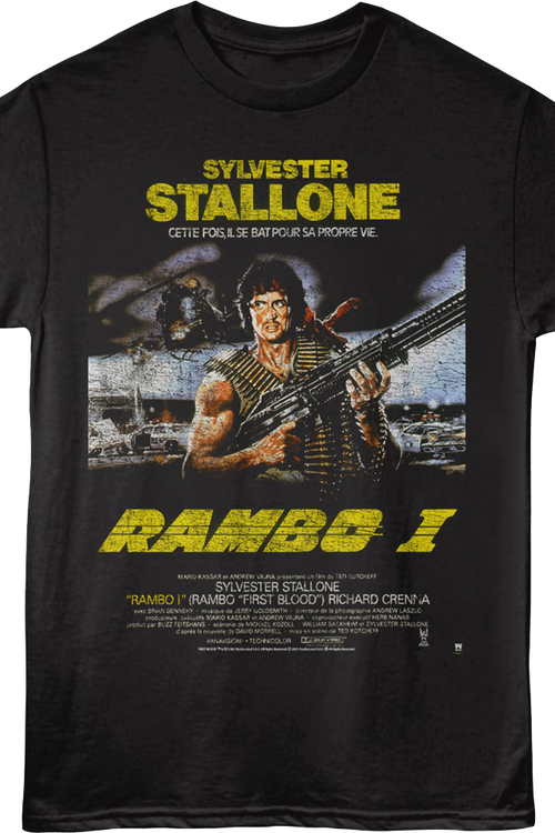 Rambo I French Poster Rambo T-Shirt