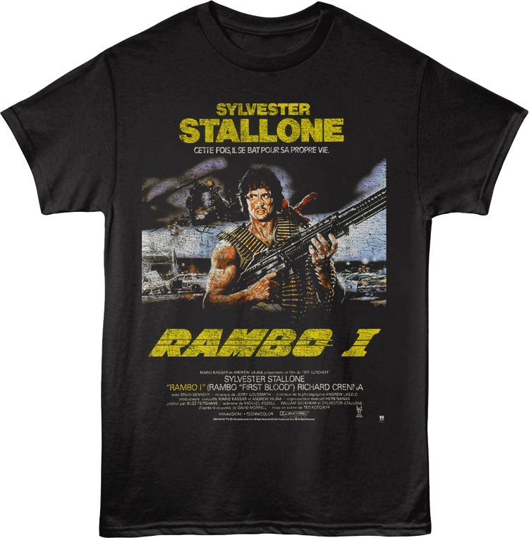 Rambo I French Poster Rambo T-Shirt