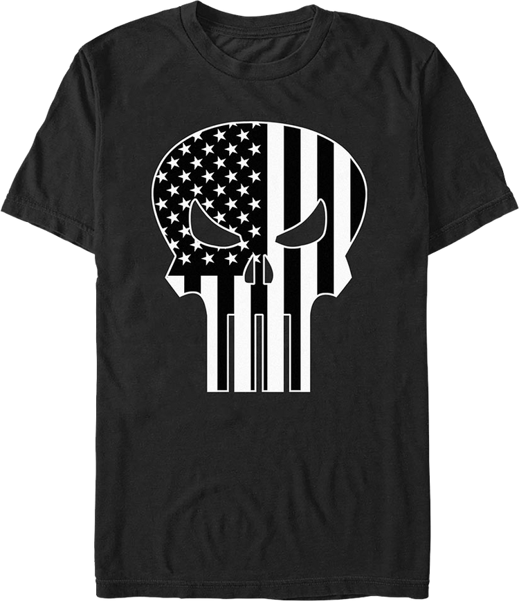 Flag Skull Logo Punisher Marvel Comics T-Shirt