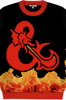 Flaming Logo Dungeons & Dragons Knitted Sweater