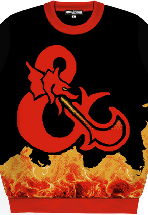 Flaming Logo Dungeons & Dragons Knitted Sweater