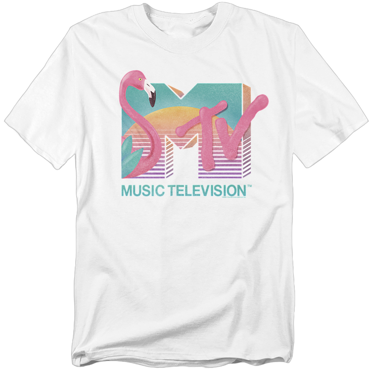 Flamingo Sunset Logo MTV T-Shirt