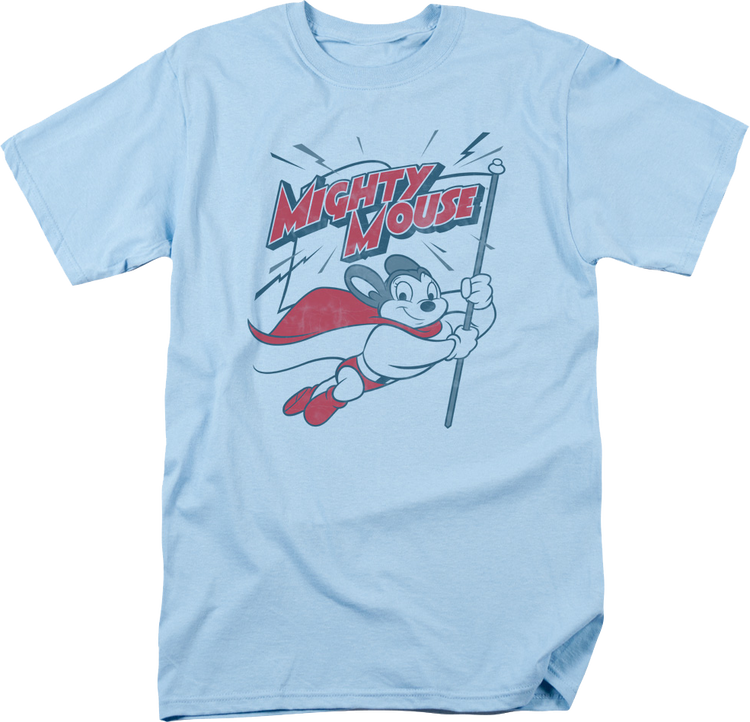Flying With Flag Mighty Mouse T-Shirt