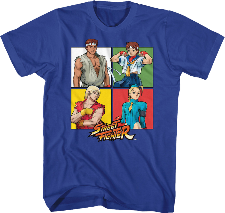 Four Squares Street Fighter T-Shirt
