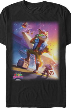 Fox McCloud Pose Super Mario Galaxy Movie Star Fox T-Shirt