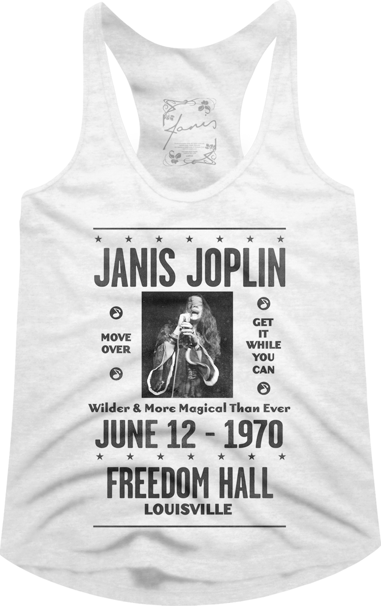 Ladies Freedom Hall Janis Joplin Racerback Tank Top