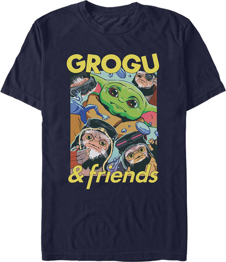 Friends The Mandalorian And Grogu Star Wars T-Shirt