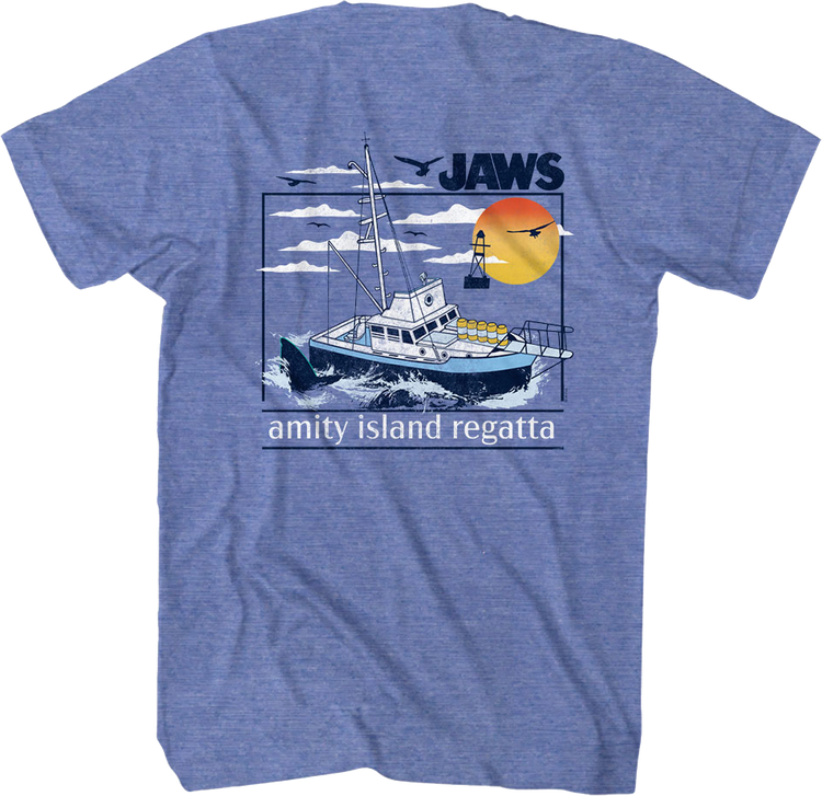 Front & Back Amity Island Regatta Jaws T-Shirt