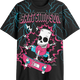 Front & Back Bart Skateboarding Cyber Sigilism Simpsons T-Shirt thumbnail