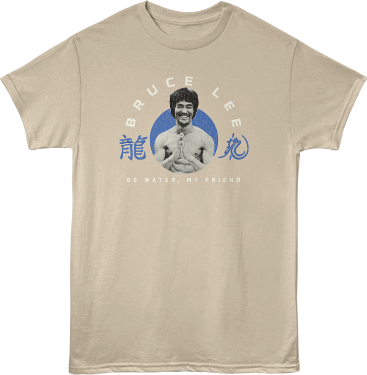 Front & Back Be Water My Friend Bruce Lee T-Shirt