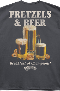 Front & Back Breakfast of Champions Cheers Oversized T-Shirt