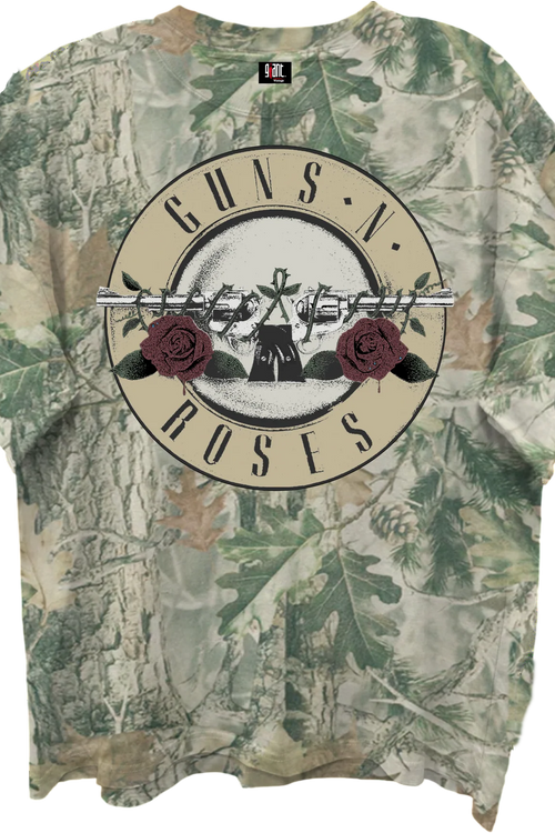 Front & Back Camouflage Logo Guns N' Roses Oversized T-Shirt