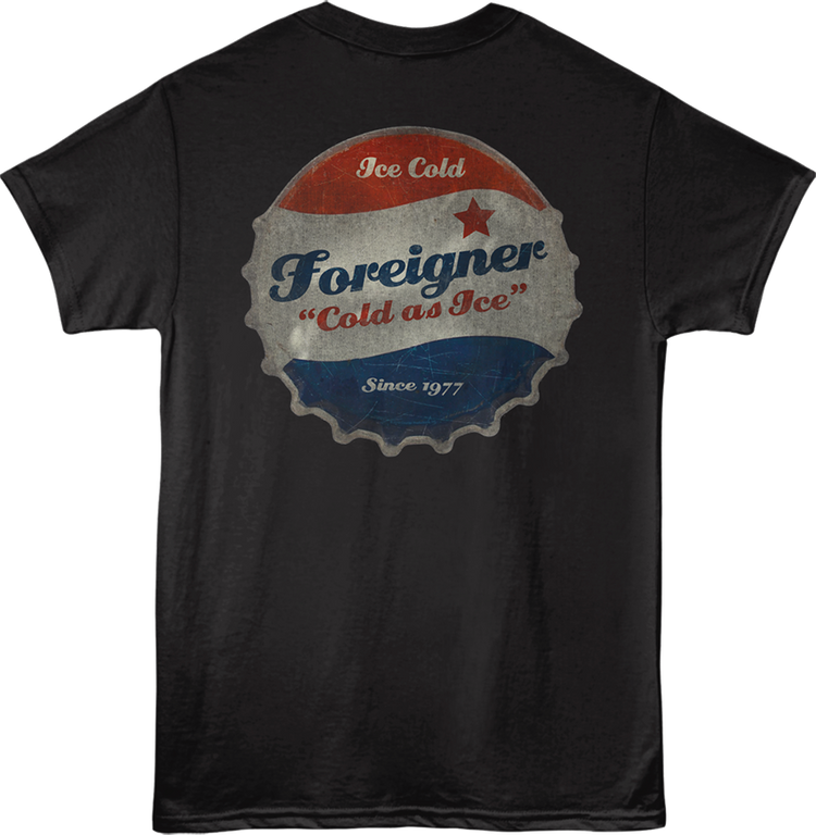 Front & Back Cold As Ice Foreigner T-Shirt