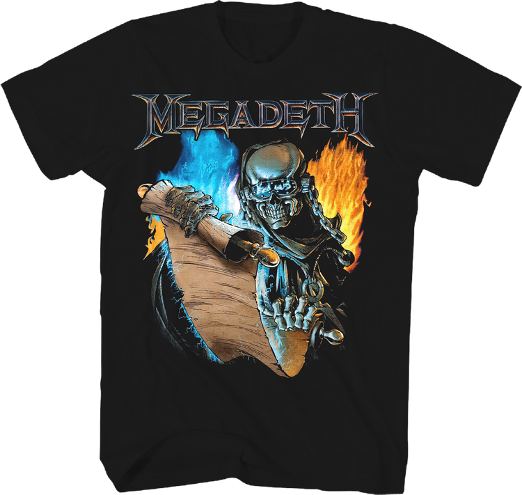 Front & Back Cryptic Writings Megadeth T-Shirt