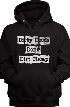 Front & Back Dirty Deeds Done Dirt Cheap ACDC Hoodie