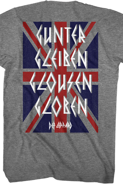 Front & Back Gunter Gleiben Glousen Globen Def Leppard T-Shirt