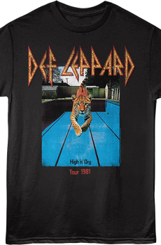 Front & Back High 'n' Dry Tour 1981 Def Leppard T-Shirt