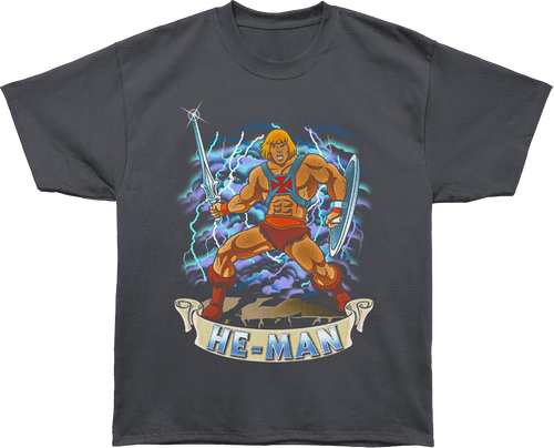 Front & Back He-Man Masters Of The Universe Oversized T-Shirt