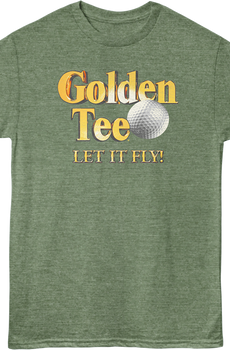Front & Back Let It Fly Golden Tee Golf T-Shirt