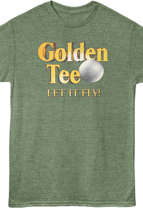 Front & Back Let It Fly Golden Tee Golf T-Shirt