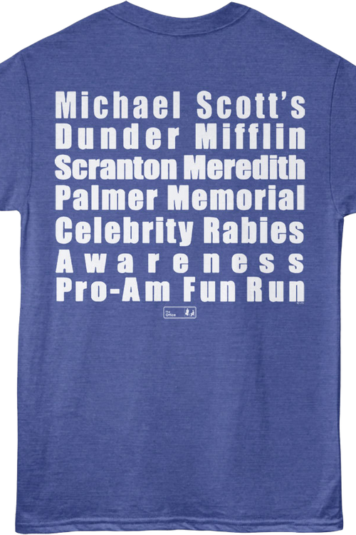 Front & Back Michael Scott's Fun Run The Office T-Shirt