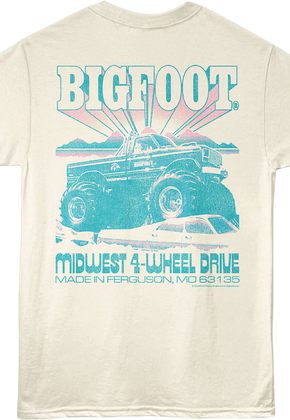 Front & Back Midwest 4-Wheel Drive Bigfoot T-Shirt