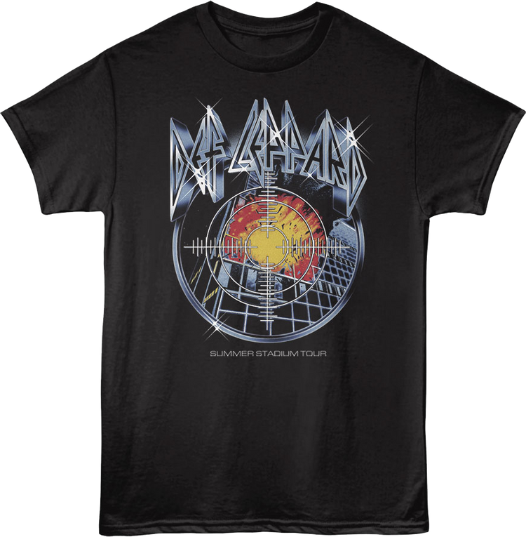 Front & Back Pyromania Summer Stadium Tour Def Leppard T-Shirt