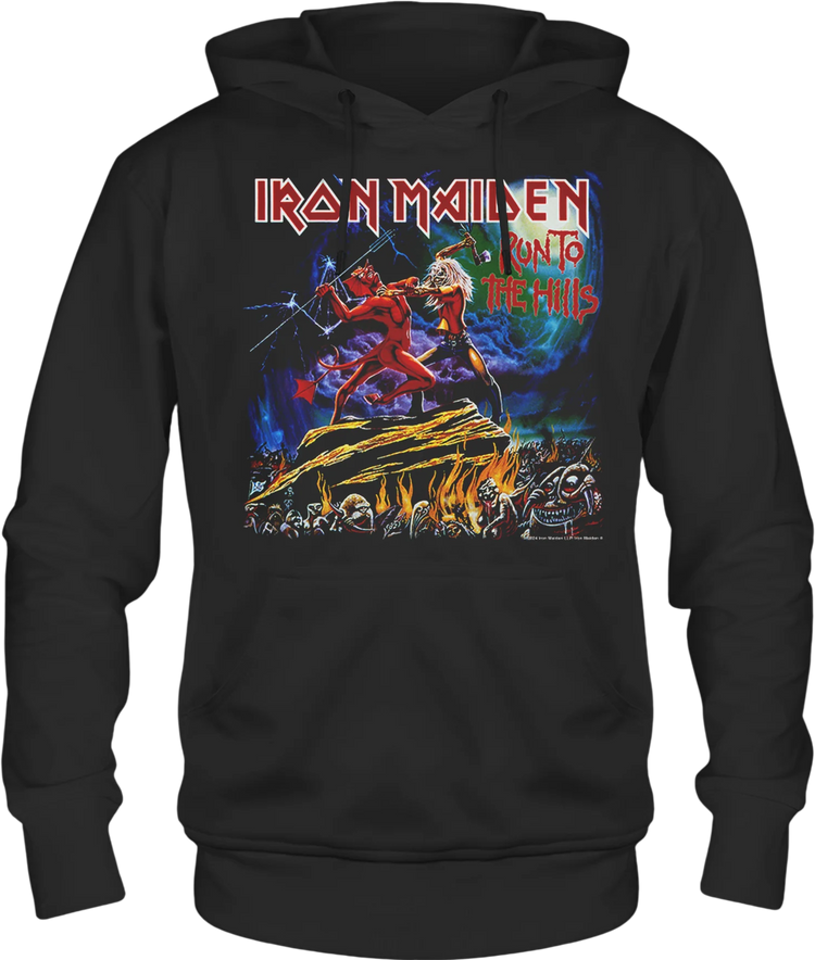 Front & Back Run To The Hills Iron Maiden Hoodie