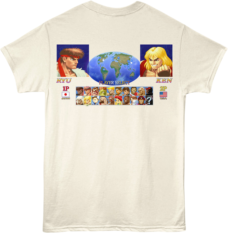 Front & Back Select Player Street Fighter II T-Shirt