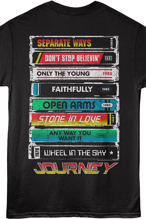 Front & Back Single Cassettes Journey T-Shirt