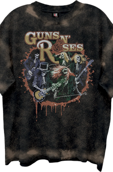 Front & Back Skeletons Guns N' Roses Oversized T-Shirt