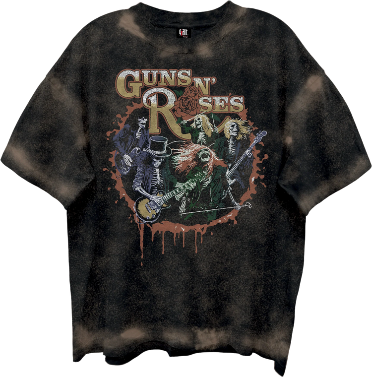 Front & Back Skeletons Guns N' Roses Oversized T-Shirt