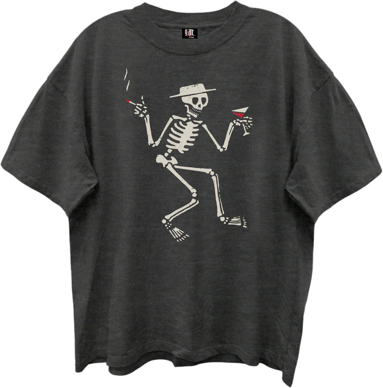 Front & Back Skelly Song Titles Social Distortion Oversized T-Shirt