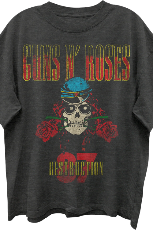 Front & Back UK Tour 1987 Guns N' Roses Oversized T-Shirt