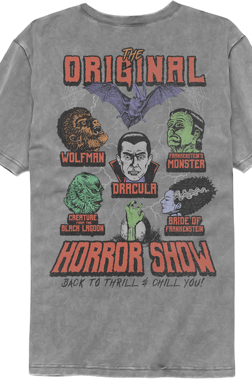 Front & Back Universal Monsters Comfort Colors Brand T-Shirt