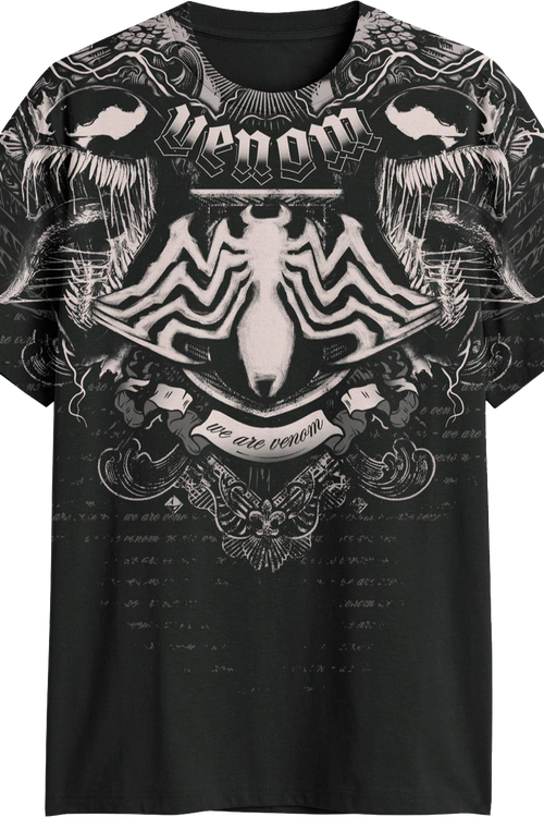 Front & Back Venom Cyber Sigilism Marvel Comics T-Shirt