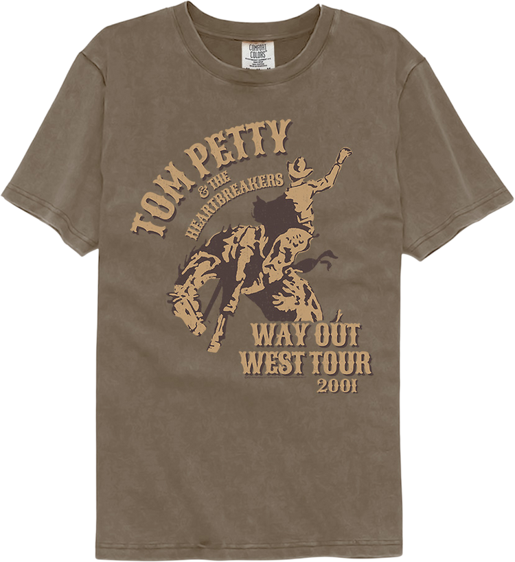 Front & Back Way Out West Tour Tom Petty Comfort Colors Brand T-Shirt
