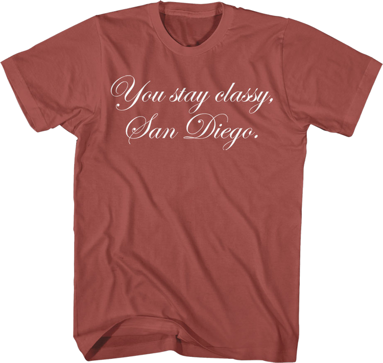 Front & Back You Stay Classy San Diego Anchorman T-Shirt