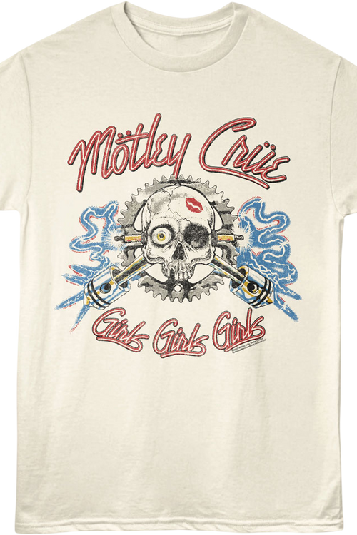 Girls Girls Girls Electric Skull Motley Crue T-Shirt