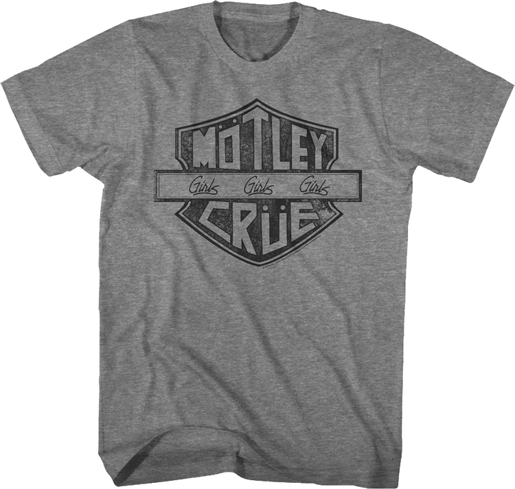Girls Girls Girls Motorcycle Logo Motley Crue T-Shirt
