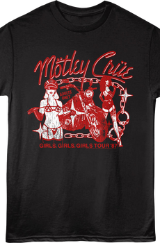 Girls Girls Girls Tour '87 Motley Crue T-Shirt