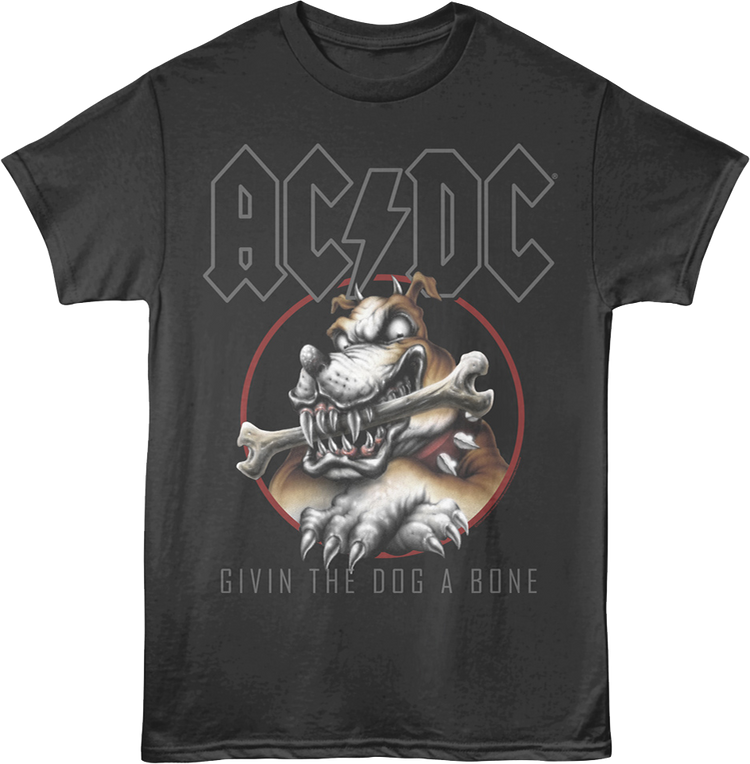 Givin The Dog A Bone Vintage Circle ACDC T-Shirt