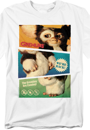 Gizmo We're Back Poster Gremlins T-Shirt
