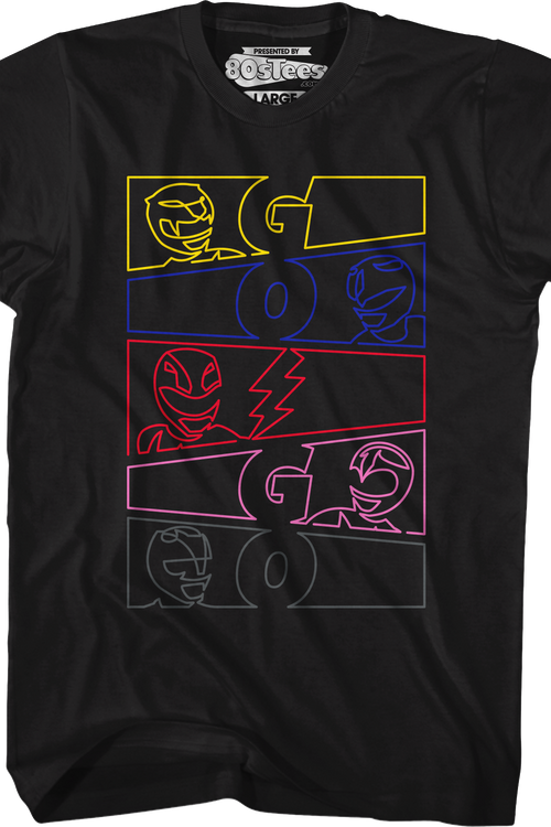 Go Go Panels Mighty Morphin Power Rangers T-Shirt