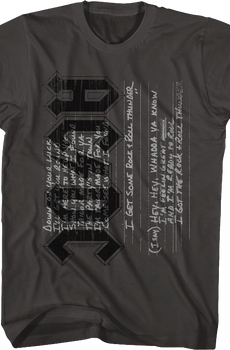 Got Some Rock & Roll Thunder Lyrics ACDC T-Shirt