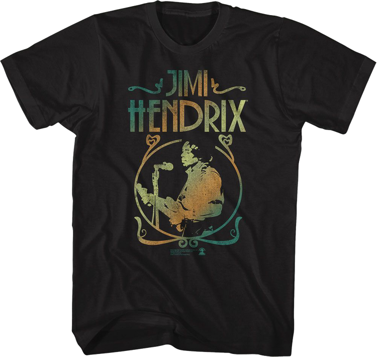 Gradient Poster Jimi Hendrix T-Shirt