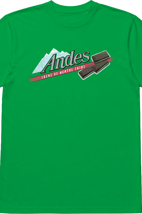 Green Creme De Menthe Thins Andes Chocolate Mints T-Shirt